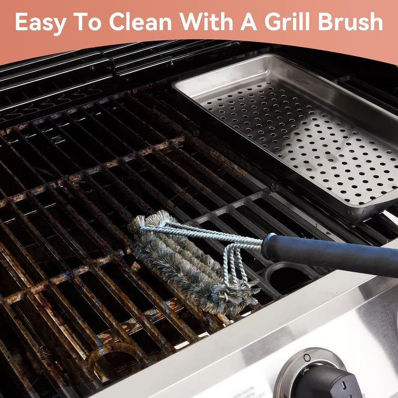 Gcostar شبكات طهي من الحديد الزهر لطراز Charbroil Performance 463448021 463449021 463466522 463455021 للشواية ذات 5 شعلات، 17 بوصة - Image 5
